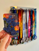 Load image into Gallery viewer, Bib Magnets Royal Blue Glitter MH $14