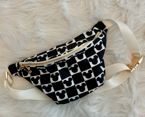 B&W Checkered Belt Bag $35