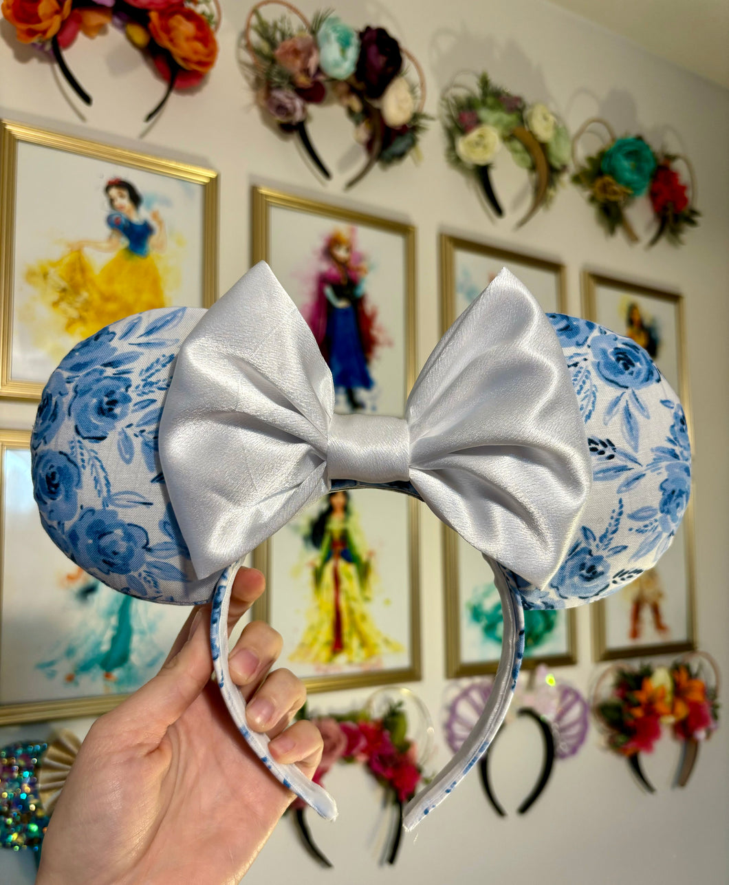 Blue Belle Floral Ears $36