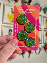 Load image into Gallery viewer, Bib Magnets Green Round $12