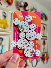 Load image into Gallery viewer, Bib Magnets Snowflakes MH $14