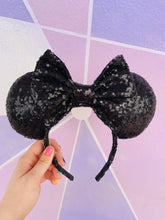 Load image into Gallery viewer, Black Sequin Ears $36