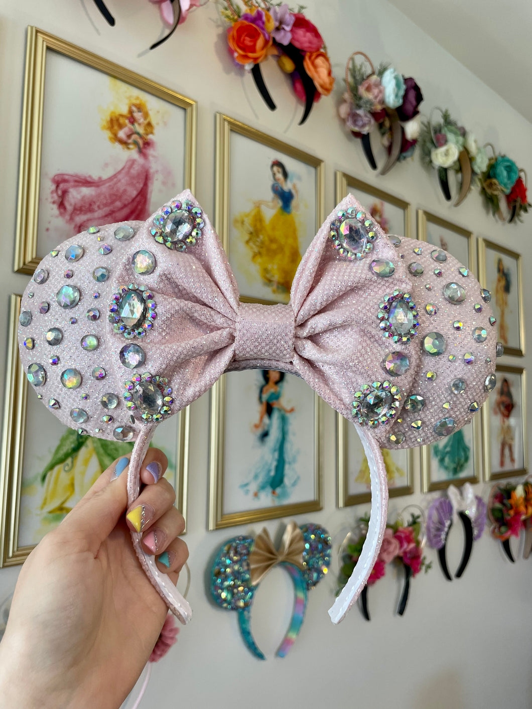 Bejeweled Ears (Choose your base color) $75