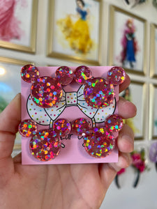 Bib Magnets Holo Pink Glitter MH $14