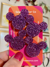 Load image into Gallery viewer, Bib Magnets Purple Glitter MH $14