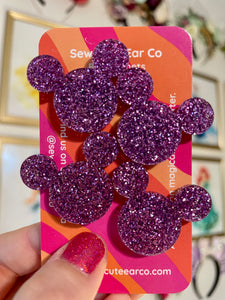 Bib Magnets Purple Glitter MH $14
