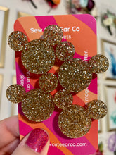 Load image into Gallery viewer, Bib Magnets Gold Glitter MH $14